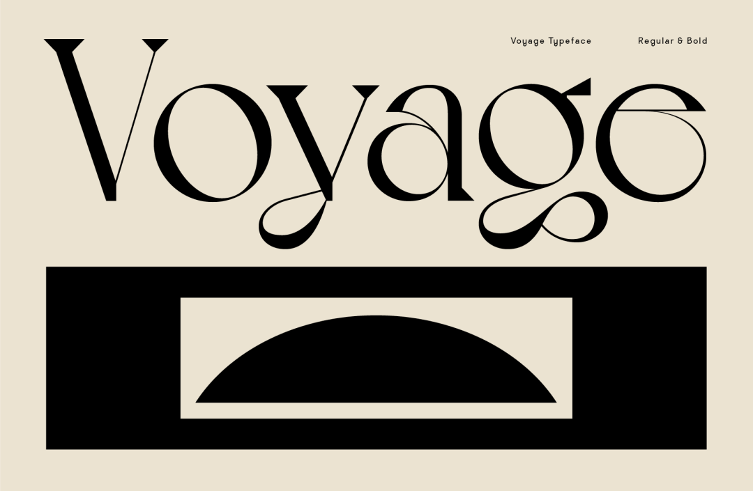 一款浪漫的英文字体:voyage