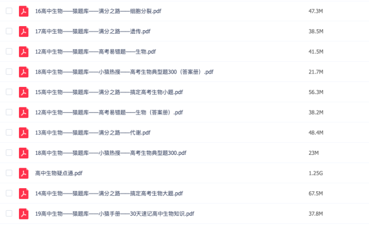 [资料]免费赠送2020年高中6科全套辅导资料（史上最全可打印版本）