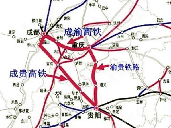 全程运行里程1304公里,3对西南环线高铁城际动车分别为:贵阳北至贵阳