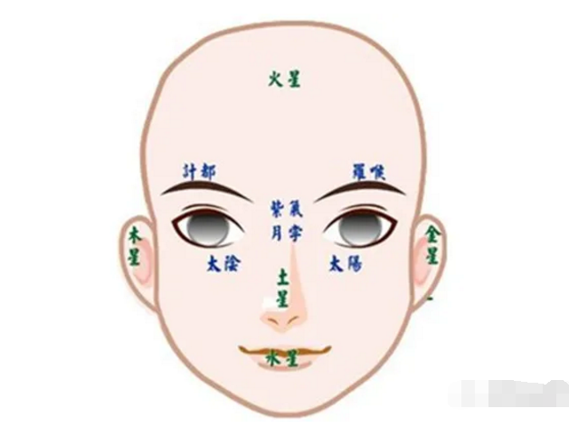 面相上的五星六曜指哪些部位如何断运势