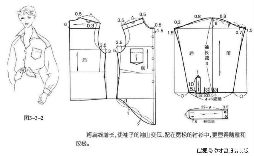 10种落肩袖的裁剪纸样教程才智服装