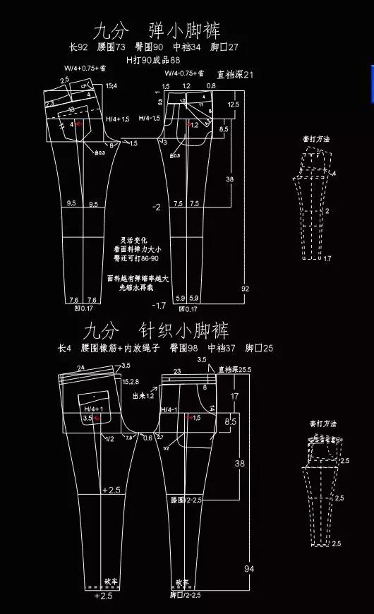 11种裤型的打版资料,送给正需要的你!