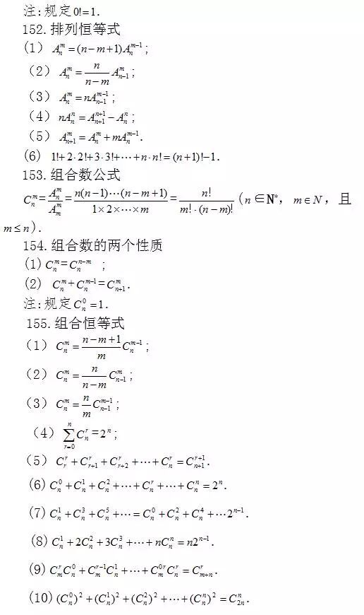 问题：涵盖高中所有重点！你掌握了吗？高中数学常考结论203条