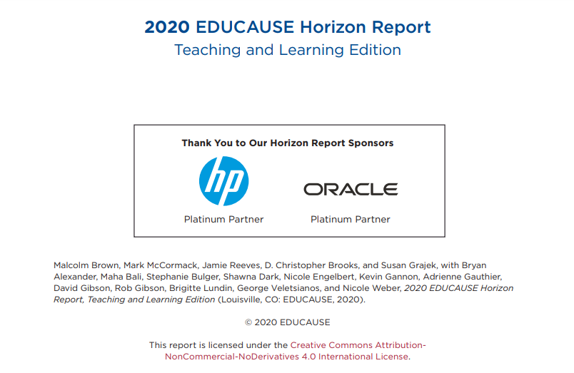 2020地平线报告：构成全球高等教育和教与学的15种趋势_影响