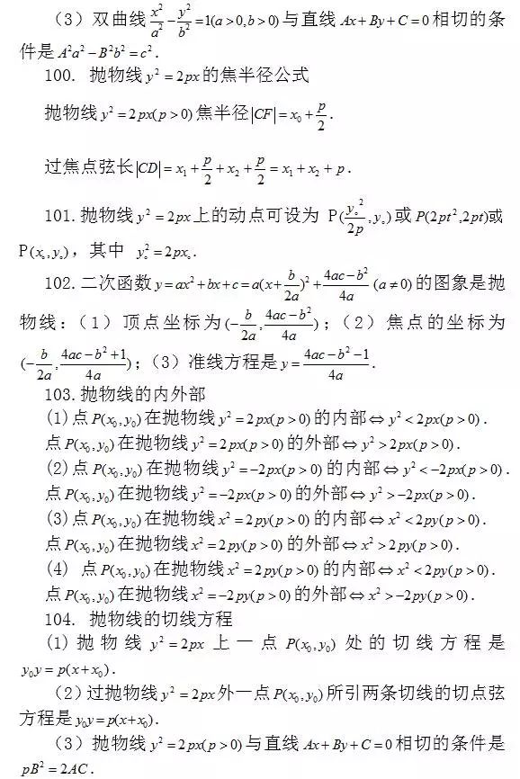 问题：涵盖高中所有重点！你掌握了吗？高中数学常考结论203条