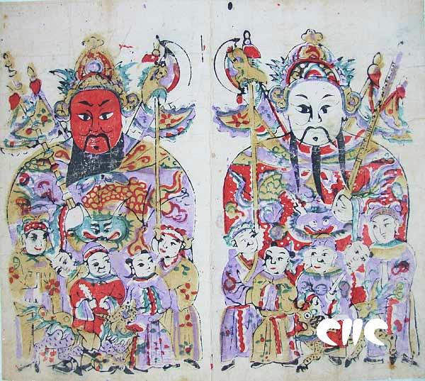 梁平木版年画木刻水印年画