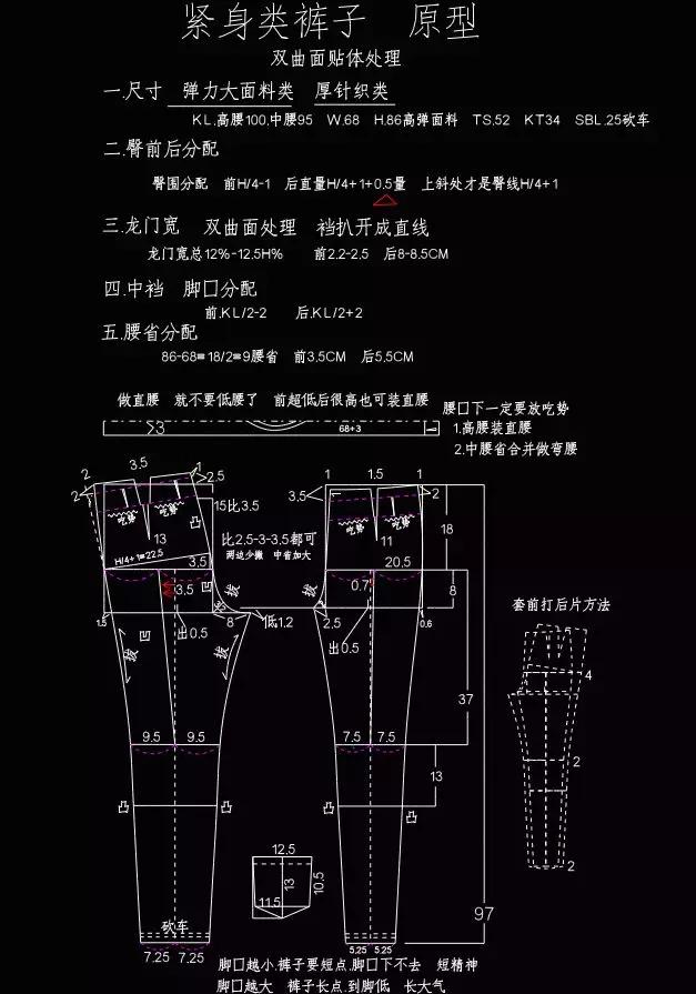 11种裤型的打版资料,送给正需要的你!