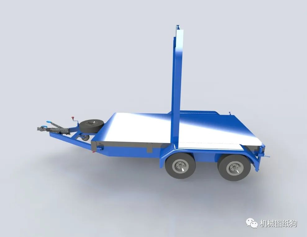 【工程机械】ae-vlc 2018平板拖车3d图纸 solidworks设计