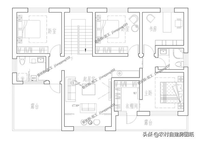 5款30万的农村房屋设计图,3款带庭院2款带火炕,北方人