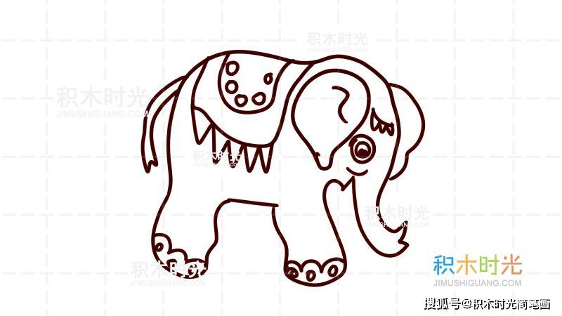 物简笔画图片大全,画大象简笔画
