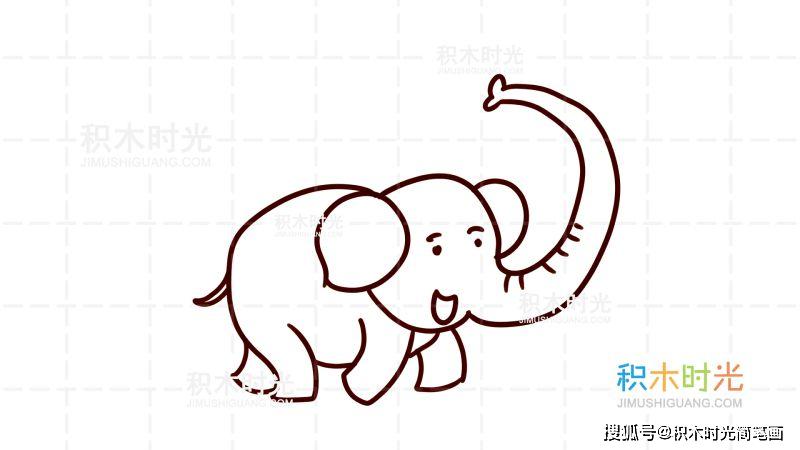 物简笔画图片大全,画大象简笔画