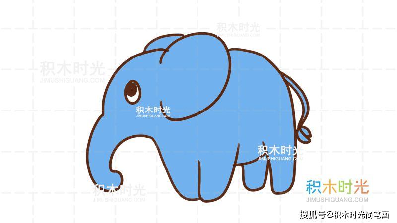 物简笔画图片大全,画大象简笔画