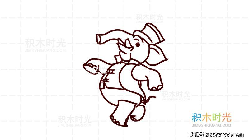 物简笔画图片大全,画大象简笔画