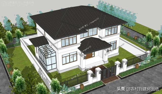 5款30万的农村房屋设计图,3款带庭院2款带火炕,北方人一定要看
