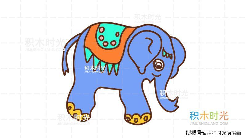 物简笔画图片大全,画大象简笔画