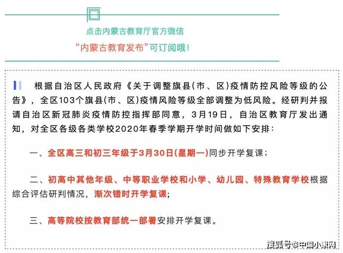 「时间表」【复课动态】全国各地(除港澳台地区)复课时间表出炉!已有13省份开学时间公布!