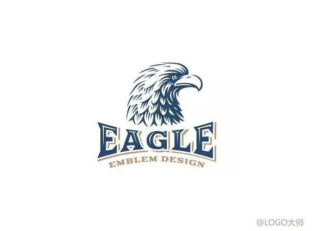 代表勇气,力量和自由,一组老鹰元素logo设计