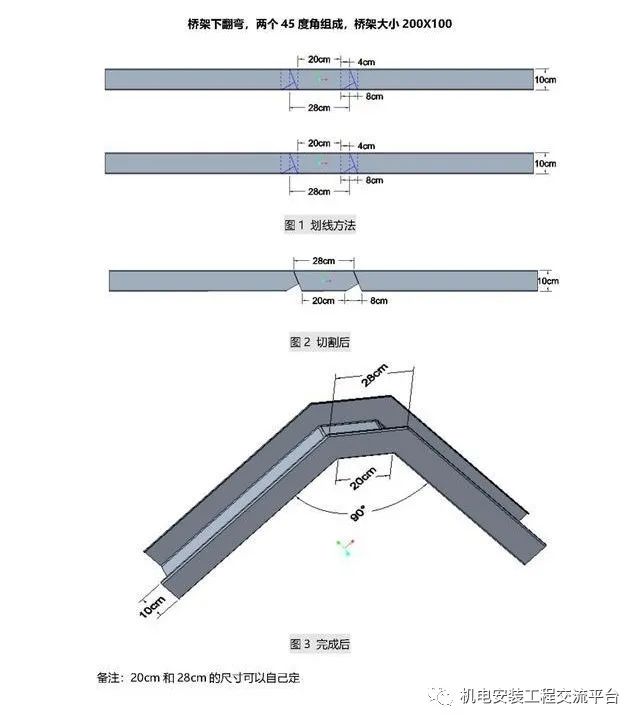 两个45度角组成水平90度桥架25度上翻弯桥架30度上翻弯桥架35度上翻弯