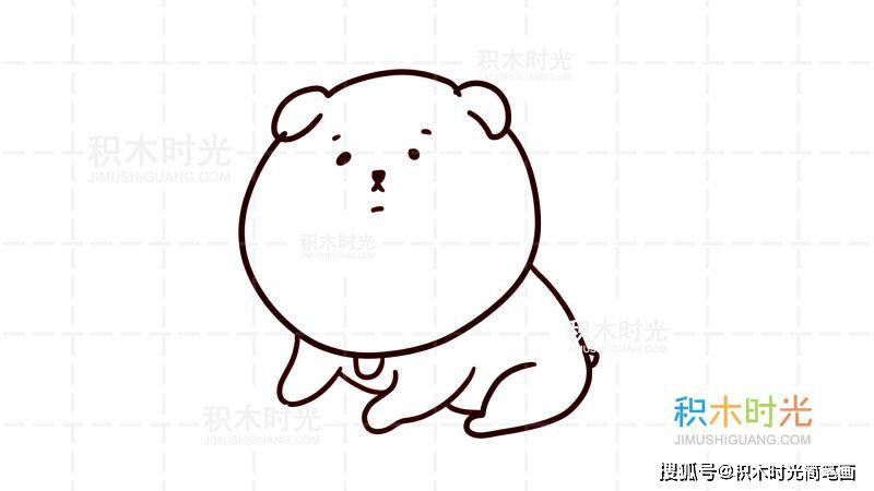 物简笔画图片大全,画狗狗简笔画,线稿和上色大全