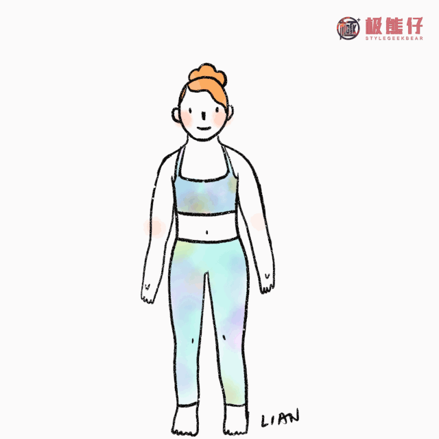 极熊仔14天居家健身防疫手绘版:day6 燃烧