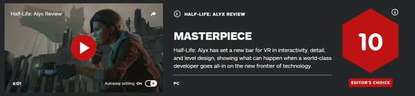 《半衰期：Alyx》预购达30万份，创Steam历史新高