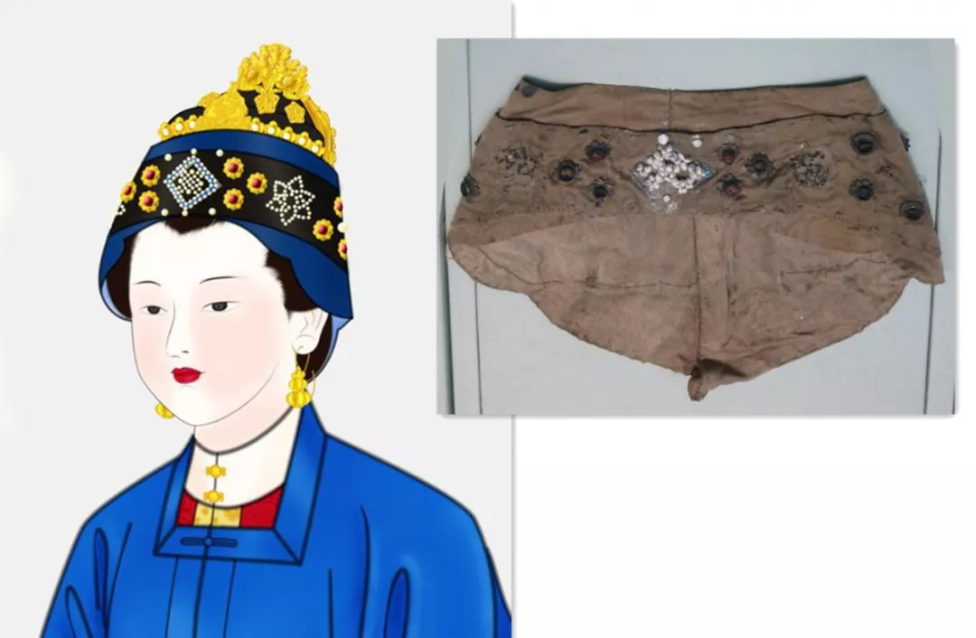 的额帕,是妇女用来包裹额头的,材料用的是乌绫为之,夏天则用的是乌纱