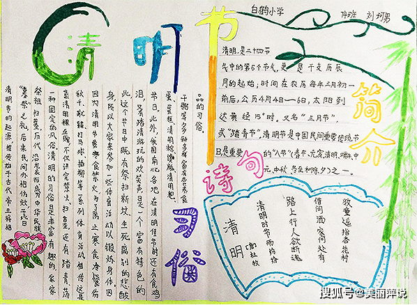 清明节手抄报好看简单字少 关于清明节手抄报一等奖作品精选10张
