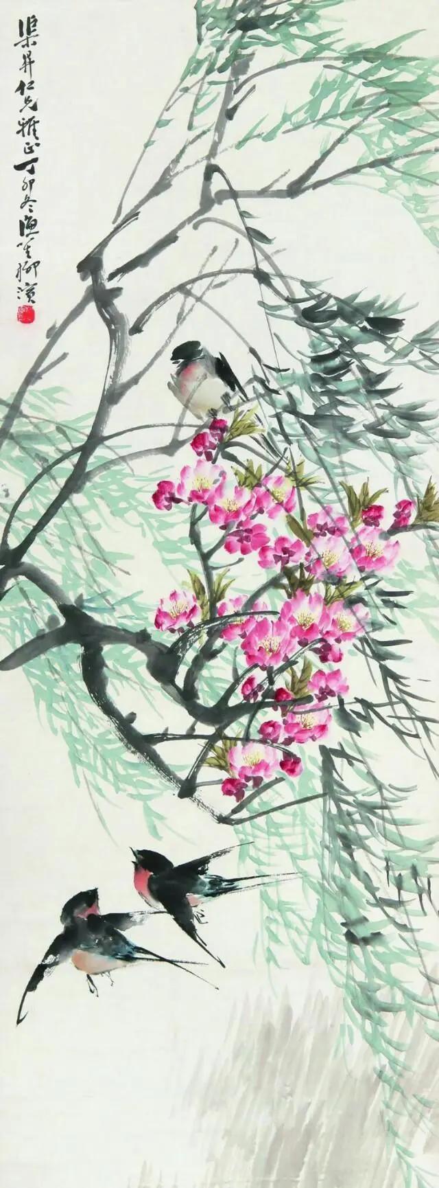 画树难画柳,且看国画大师笔下的最美春柳_花鸟画家