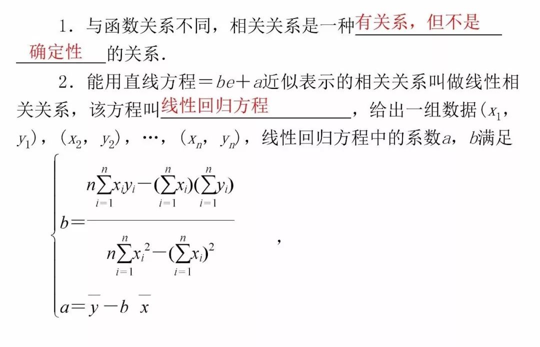 高中数学:线性回归方程知识点专项讲解及典型例题归纳