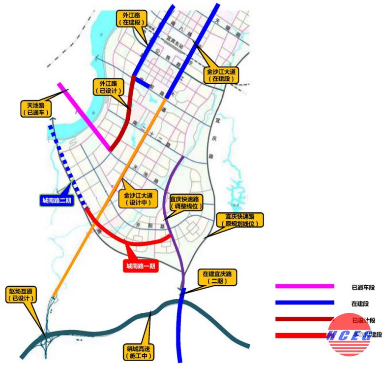 【基层动态】省八建公司中标四川省宜宾市叙州区金沙江大道至宜庆路