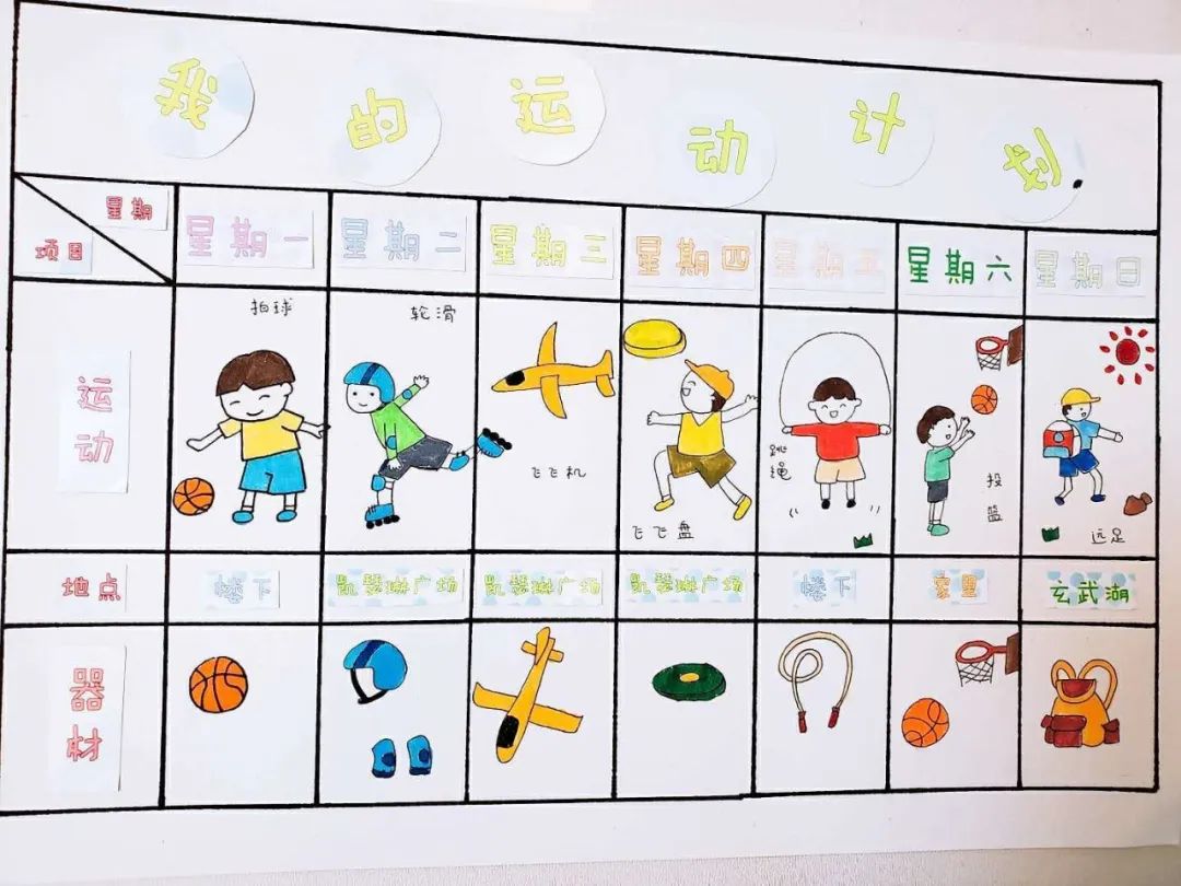 刘岩青:"老师,我也想有自己的运动计划表,这样我每天就知道自己要干