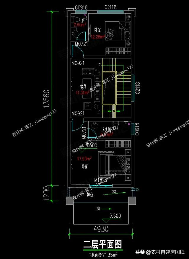 地基狭长房子怎么设计这款案例面宽仅5米建出来却大气有范