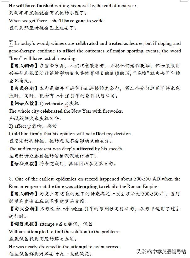「用法」高考英语200句经典长难句分析及重点词汇用法资料