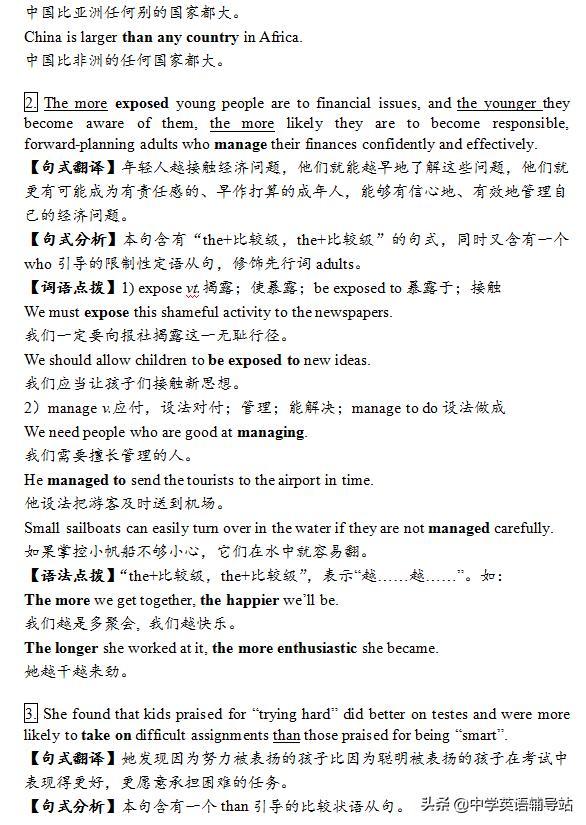 「用法」高考英语200句经典长难句分析及重点词汇用法资料