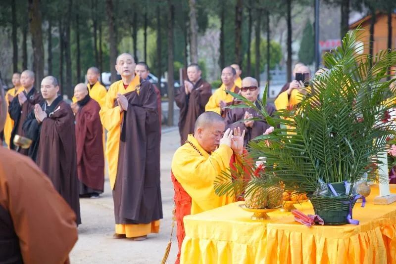 少林寺僧众清明祭祖缅怀历代祖师