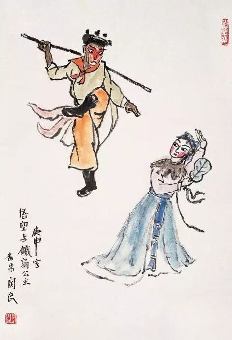 关良:戏曲人物画巨擘,人物画作品欣赏