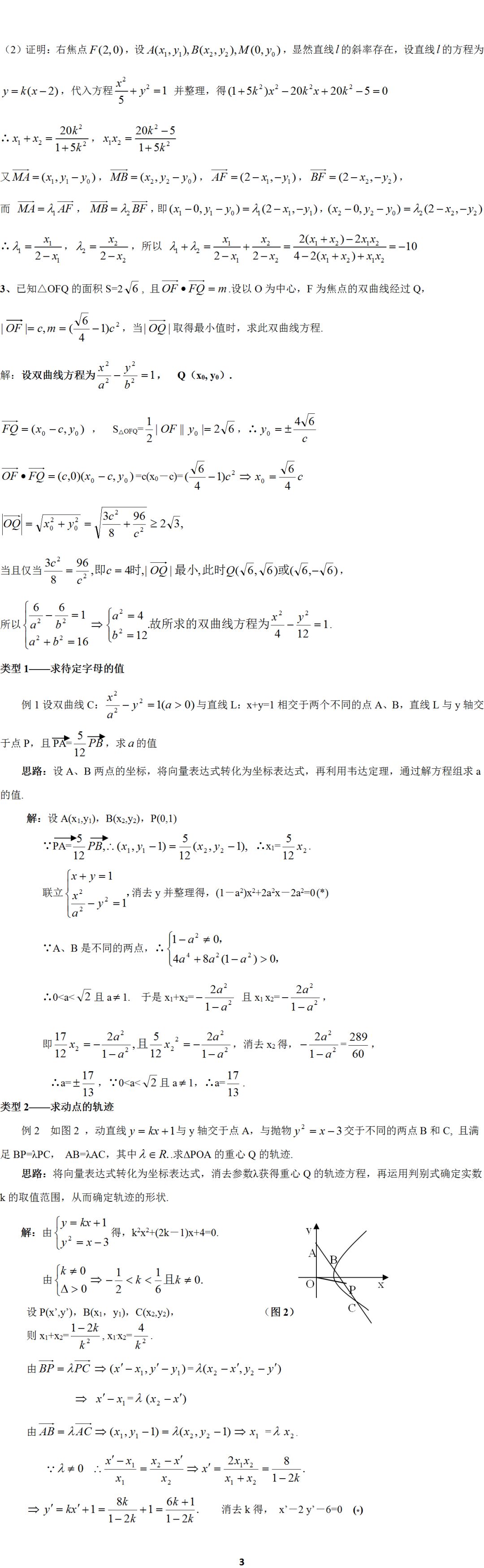「题型」高考数学必考题型归纳：十招解决圆锥曲线问题