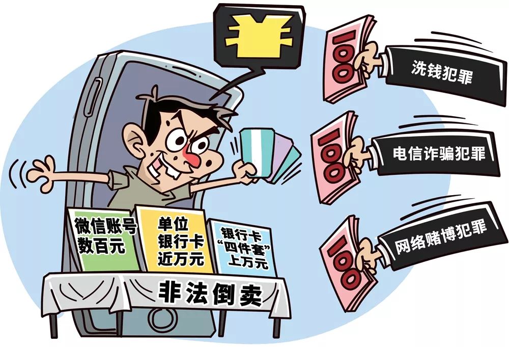 反电信诈骗宣传漫画-买卖银行卡违法犯罪