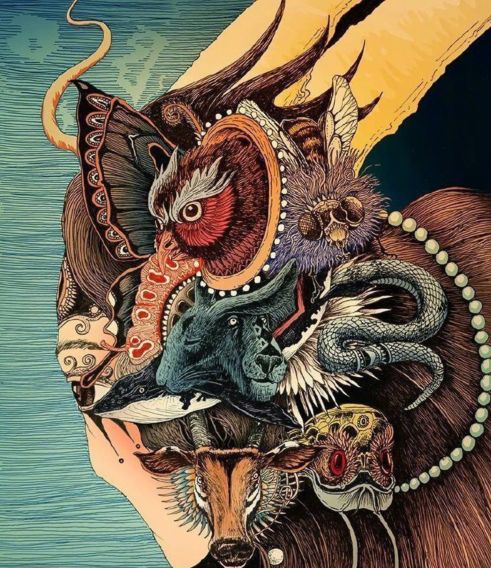 精美浮世绘风格插画.