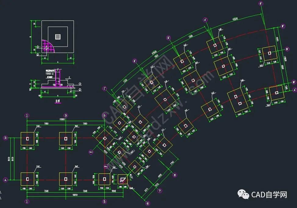 管理用房施工第一步是土方开挖,施作独立基础,因此本例将示范如何将"