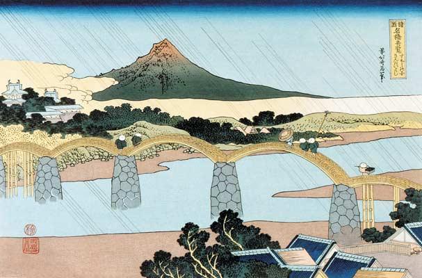 代表作品神奈川冲浪里图的日本画家葛饰北斋浮世绘作品欣赏