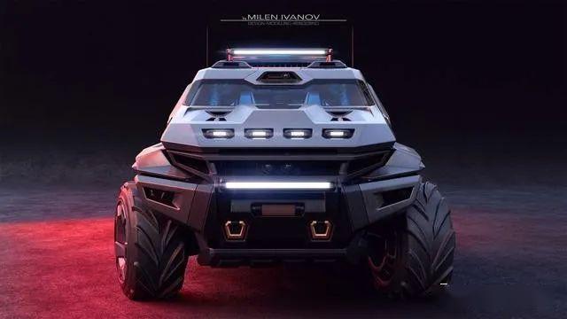 疯狂的装甲车suv概念效果图,2000马力的混动越野车