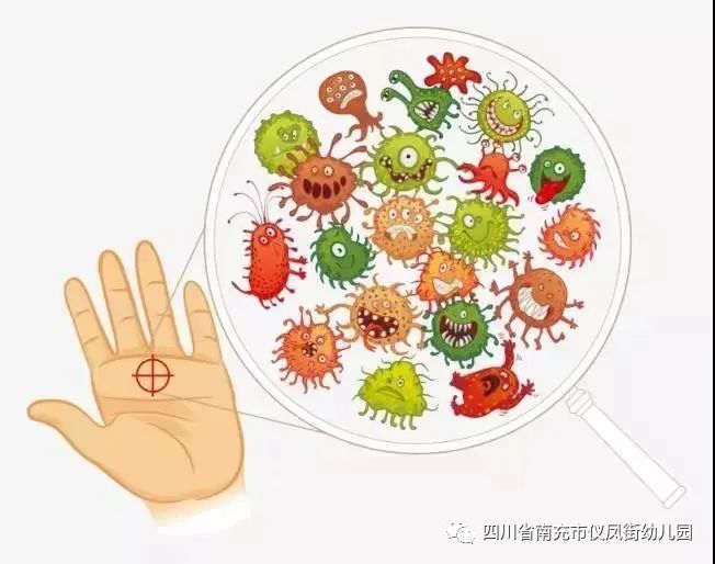 接触的物品会粘有肉眼看不到的细菌和病毒.