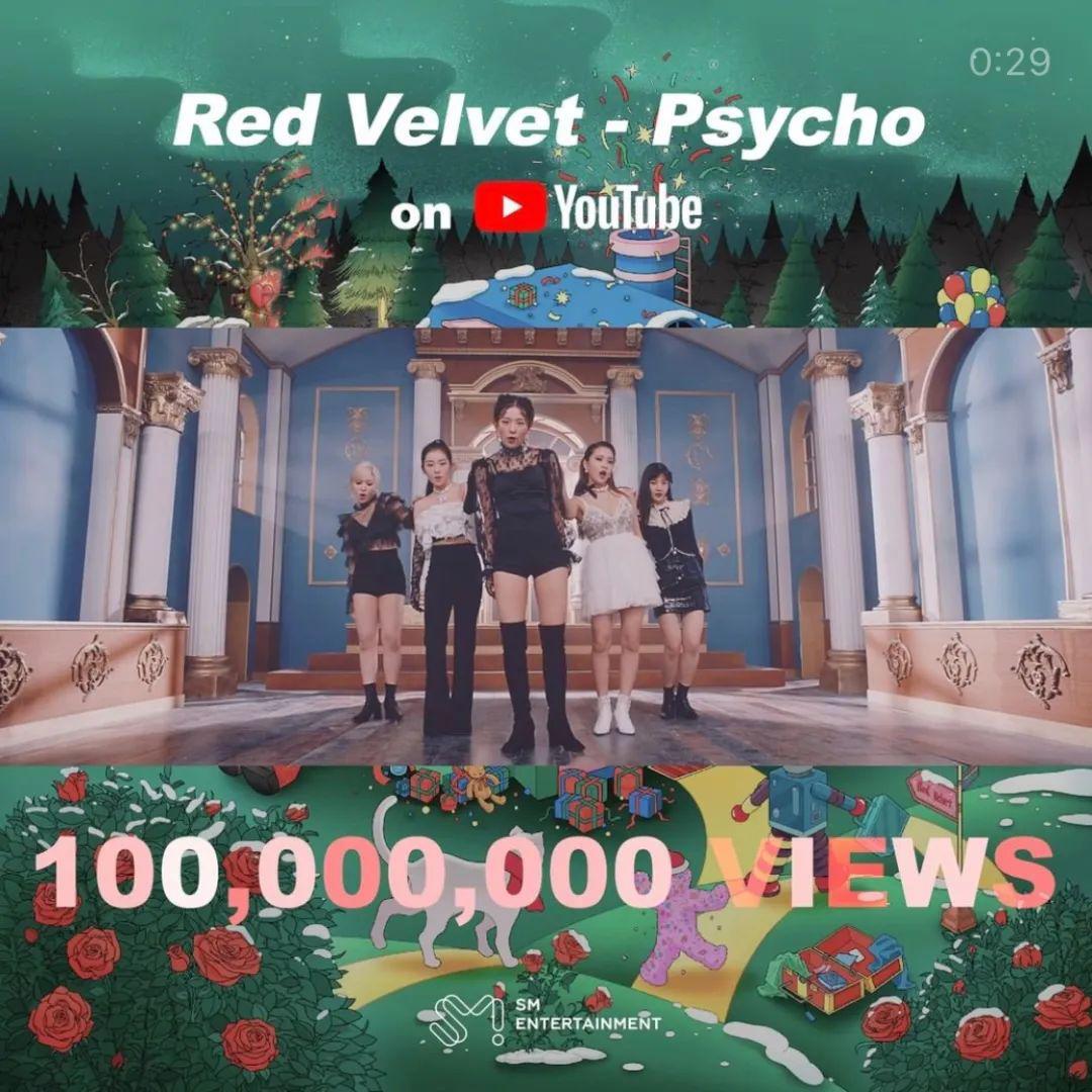 red velvet psycho>mv youtube点击量破亿