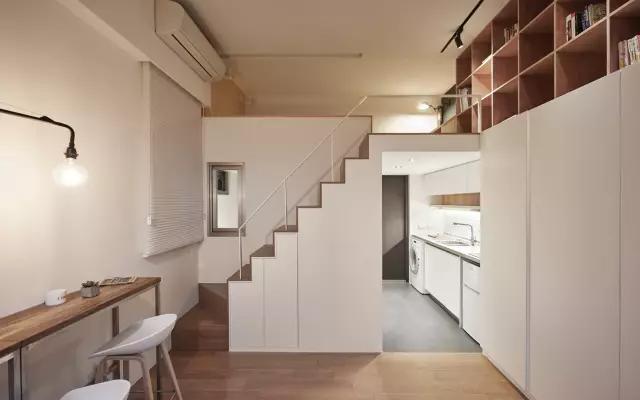 28平的loft小户型,原木风的小公寓,简洁又大方