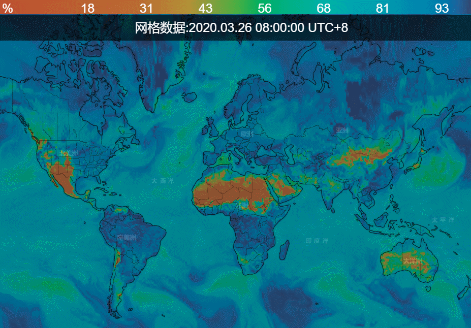全球相对湿度预测(3月26日-3月28日)总结希望全球华人华侨健康平安!