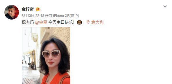 原创金星大儿子嘟嘟罕见公开近况,晒妈妈美照为其庆生十分贴心