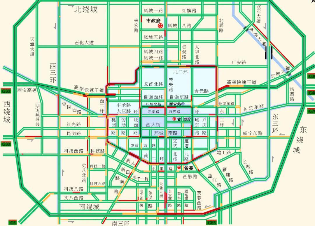 中间小"3月2日复工复产伊始西安市交通流量恢复至节前70,3月16日流量