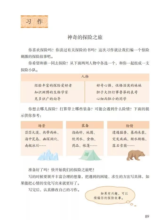 部编版五年级下册习作六神奇的探险之旅知识要点图文讲解