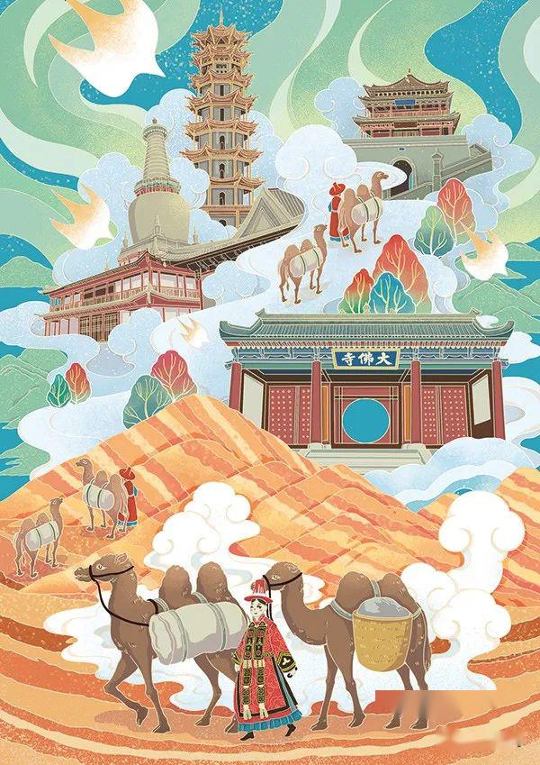 gong 是一位传统的东方自由插画家,其画风深受中国传统绘画和日本浮世
